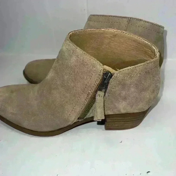 Lucky Brand Wedge Boots Women’s Size 71/2 M Tan Brown Suede - Picture 3 of 11